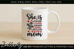 Mothers Day SVG Mama Mommy She Is Mom T-shirt Mug Design Product Image 5