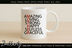 Happy Mothers Day SVG Cut file Mama Mom T-shirt Mug Tote Bag Product Image 5