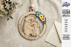 Mother's Day Floral Ornament Laser Cut | Gift Tag SVG | CNC Product Image 1