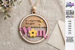Mother's Day Floral Ornament Laser Cut | Gift Tag SVG | CNC Product Image 1