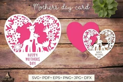 To the best mom ever, Happy Mothers day card papercut Product Image 2
