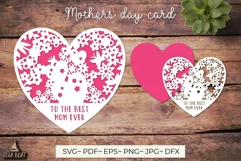 To the best mom ever, Happy Mothers day card papercut Product Image 3