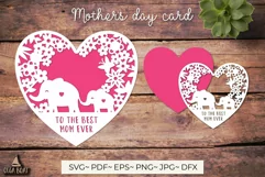 To the best mom ever, Happy Mothers day card papercut Product Image 4