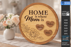 Family Name Sign Laser Cut | Mother's Day Gift Idea | CNC Product Image 1