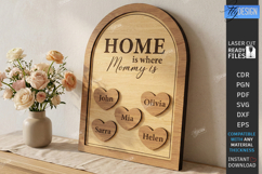 Family Name Sign Laser Cut | Mother's Day Gift Idea | CNC Product Image 1
