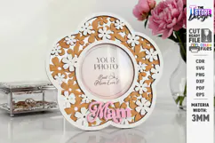 Mother's Day Photo Frame Laser Cut | Floral Picture Frames Product Image 1