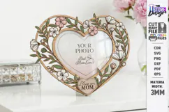 Mother's Day Photo Frame Laser Cut | Floral Picture Frames Product Image 1