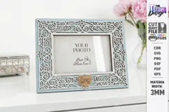 Mother's Day Photo Frame Laser Cut | Floral Picture Frames Product Image 1