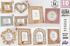 Mother's Day Photo Frames Laser Cut | Floral Picture Frames Product Image 1