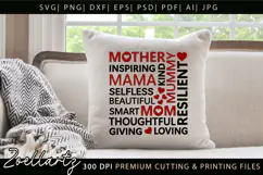 Mothers Day Subway Art SVG Mummy Mama Mom T-shirt Mug Design Product Image 5