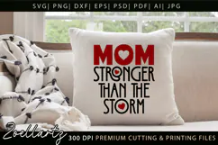 Strong Mom SVG for Cricut Mothers Day T-shirt Mug Design Product Image 2