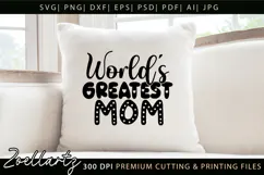 World's Greatest Mom SVG Mothers Day T-shirt Mug Design Product Image 4