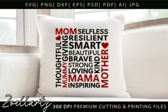 Mothers Day Subway Art SVG Mummy Mama Mom T-shirt Mug Design Product Image 1