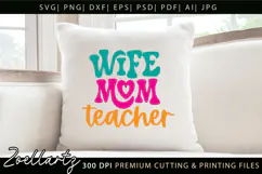 Mom Teacher SVG for Cricut Mothers Day T-shirt Mug Design Product Image 1