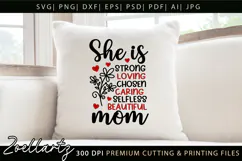 Mothers Day SVG Mama Mommy She Is Mom T-shirt Mug Design Product Image 6