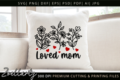 Loved Mom SVG Floral Christian Mama SVG Mothers Day T-shirt Product Image 4