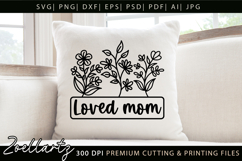Loved Mom SVG Floral Christian Mama SVG Mothers Day T-shirt Product Image 6