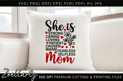 She Is Mom SVG for Cricut Mothers Day T-shirt Mug Design Product Image 3