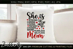 She Is Mom SVG for Cricut Mothers Day T-shirt Mug Design Product Image 3