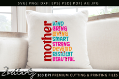 Mothers Day Word Art SVG Mama Mommy Mom T-shirt Mug Design Product Image 2