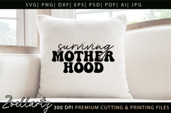 Motherhood Mom Life SVG Funny Mothers Day T-shirt Mug Design Product Image 2