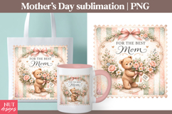 Best Mom Toy Bear Vintage Mothers Day Sublimation Stamp Product Image 1