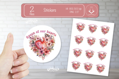 Mother’s Day Round Stickers PNG Printable watercolor Floral Product Image 1