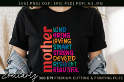 Mothers Day Word Art SVG Mama Mommy Mom T-shirt Mug Design Product Image 4