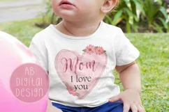 Mother's Day Pink Floral Sublimation Design | Mum & Mom Product Image 4