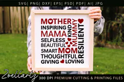 Mothers Day Subway Art SVG Mummy Mama Mom T-shirt Mug Design Product Image 1