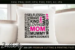 Mothers Day Subway Art SVG Mummy Mama Mom T-shirt Mug Design Product Image 1