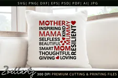 Mothers Day Subway Art SVG Mummy Mama Mom T-shirt Mug Design Product Image 2