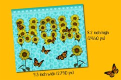 mothers day sunflowers and leopardskin skinny tumbler design