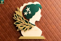 Mothers Day SVG Art | 3D Layered Cut File | Woman Portrait Product Image 2