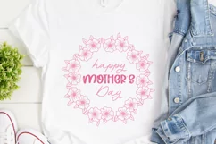 Mother's Day SVG Cut File Floral Mom SVG Flower Illustration Product Image 1