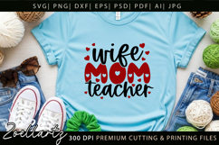Mom Teacher SVG for Cricut Mothers Day T-shirt Mug Design Product Image 6