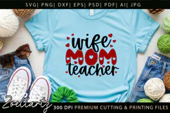 Mom Teacher SVG for Cricut Mothers Day T-shirt Mug Design Product Image 6