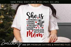 She Is Mom SVG for Cricut Mothers Day T-shirt Mug Design Product Image 4