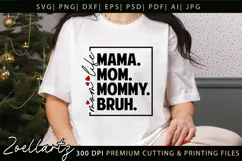 Mom Life Mothers Day SVG for Cricut Mom T-shirt Mug Design Product Image 1