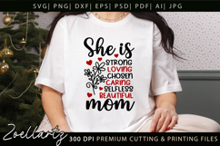 Mothers Day SVG Mama Mommy She Is Mom T-shirt Mug Design Product Image 2