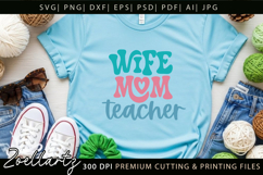 Mom Teacher SVG for Cricut Mothers Day T-shirt Mug Design Product Image 4