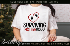 Motherhood Mom SVG for Cricut Mothers Day T-shirt Mug Design Product Image 1