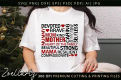 Mothers Day Subway Art SVG Mummy Mama Mom T-shirt Mug Design Product Image 3