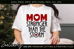 Strong Mom SVG for Cricut Mothers Day T-shirt Mug Design Product Image 1
