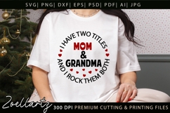 Mom Grandma SVG for Cricut Mothers Day T-shirt Mug Design Product Image 2