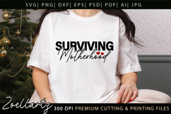 Motherhood Mom SVG for Cricut Mothers Day T-shirt Mug Design Product Image 1