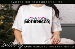 Motherhood Mom SVG for Cricut Mothers Day T-shirt Mug Design Product Image 1