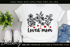Loved Mom SVG Floral Christian Mama SVG Mothers Day T-shirt Product Image 5