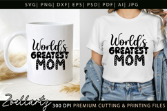 World's Greatest Mom SVG Mothers Day T-shirt Mug Design Product Image 2