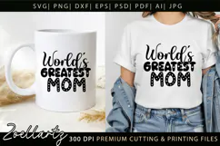 World's Greatest Mom SVG Mothers Day T-shirt Mug Design Product Image 2